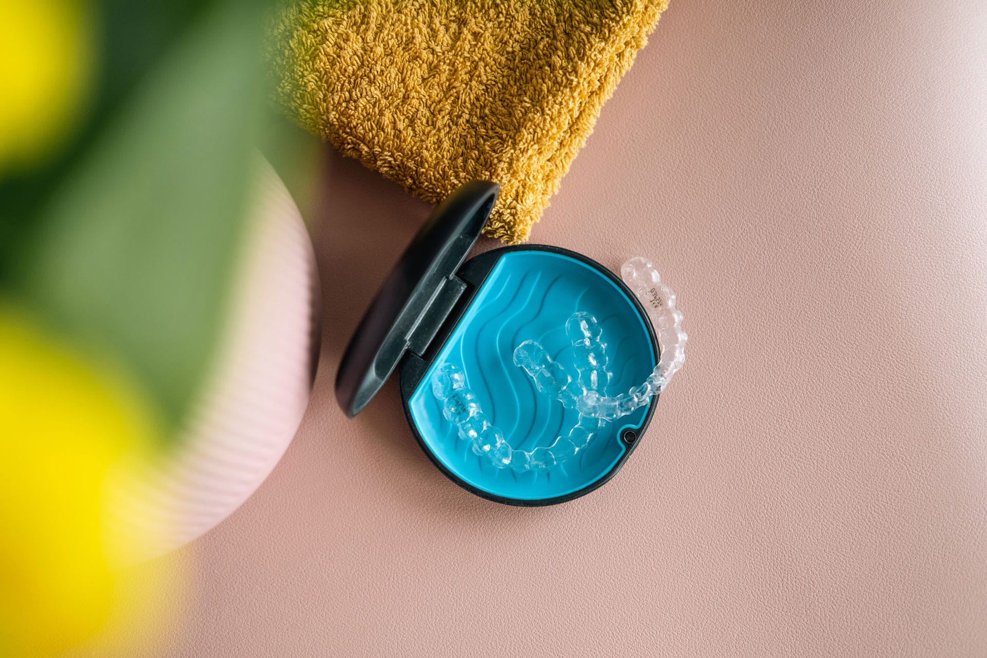 Invisalign clear aligner in case