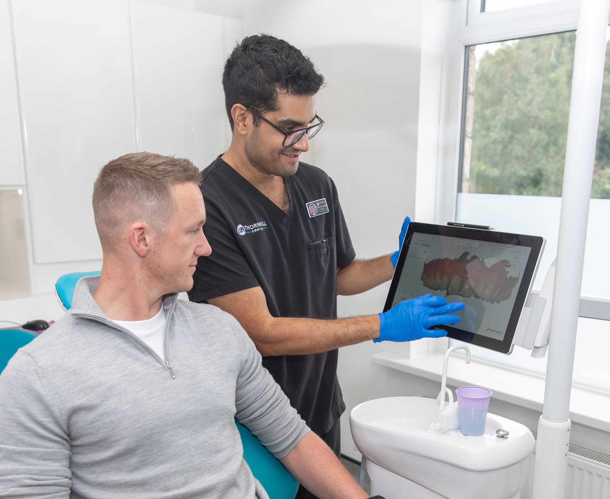 Dental plan on tablet