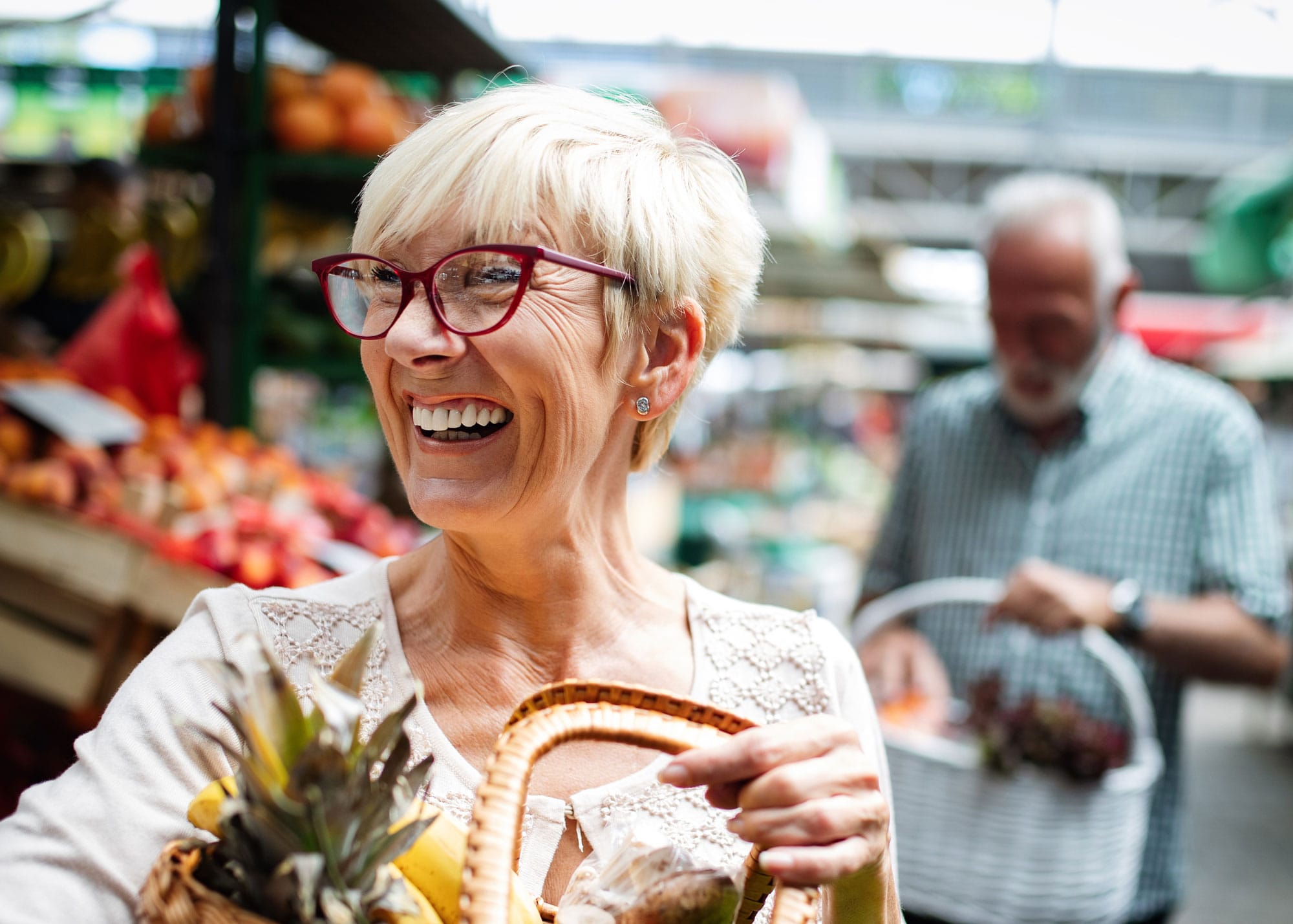 Senior woman shopping
